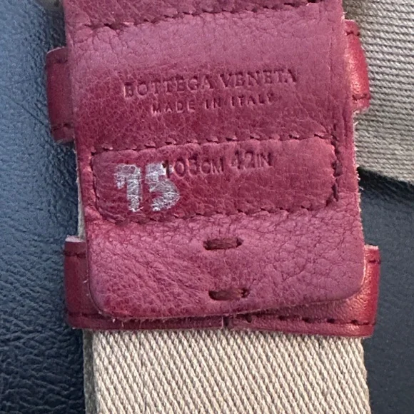 Bottega Veneta Red and Black Belt display picture 2